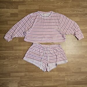 Striped Pink Pajama Set